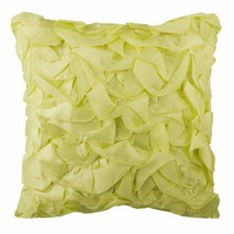 Vintage Style Ruffles 16&quot;x16&quot; Satin Light Yellow Pillows Cover, Vintage Lemons - £22.74 GBP+