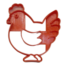 6x Chicken Body Side View Fondant Cutter Cupcake Topper 1.75 IN USA FD5053 - £6.36 GBP