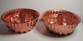 2 Coppertone 9-Cup Bundt Pan/Jello Mold Crown Turban Ring - £19.30 GBP