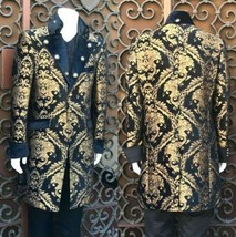 Men’s Black-Gold Fashion Prom | Wedding | Tuxedo | Blazer | Long Jacket - £238.14 GBP