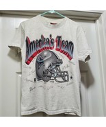 Vintage 1995 Dallas Cowboys America&#39;s Team Graphic Helmet T-Shirt Gray M... - $64.17 CAD