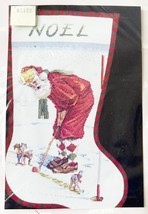 Janlynn Noel Easy Putt Santa Golfing Christmas Stocking Counted Cross Stitch Kit - £37.92 GBP