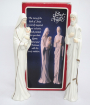 Porcelain Nativity Figurines Mary Jesus Joseph Holy Family w Box Carlton Cards - £14.23 GBP