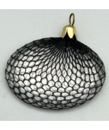 Vintage Fishnet Necklace Acrylic Pendant Clear Lucite Black Mesh Netting... - £13.21 GBP