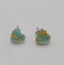 Aqua Blue/Gold Fill Blue Post Earrings - $259.89 MXN