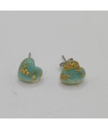 Aqua Blue/Gold Fill Blue Post Earrings - €12,10 EUR