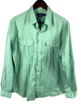 Ralph Lauren Beach Twill Shirt Large Button Down Mens Long Sleeve Mint G... - £36.63 GBP