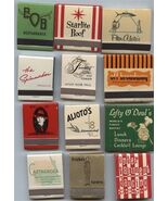12 Full 1960's San Francisco Matchbooks BOB Starlite Roof Big Al's Drake's - $47.52