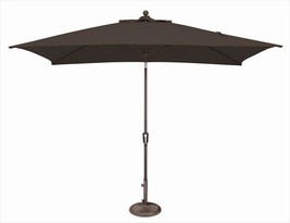 SimplyShade 6 x 10 ft. Rectangle Push Button Tilt Market Umbrella  Black - £194.27 GBP