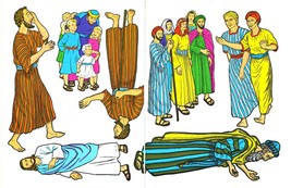 Flannel Board Bible Story Figure Sheet Vintage Religious Illustrations CEF 06691 - £11.75 GBP