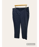 Talbots Curvy Navy straight Pants Women Size 14 - £52.82 GBP