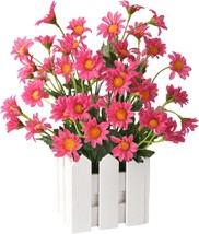 Fake Mums Flowers Artificial Chrysanthemum Plants Indoor Potted Faux Pla... - £24.41 GBP