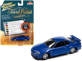 1999 Nissan Skyline GT-R RHD Right Hand Drive Blue Metallic w Poker Chip Collect - £16.01 GBP