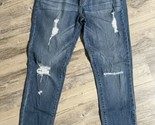 Just Black Boyfriend Skinny Jeans Medium Wash Distressed JB Womens Size ... - $16.39