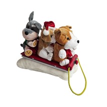 Gemmy Animated Singing Dancing 3 Dogs On Sled Christmas Musical Holiday Sleigh - £27.13 GBP