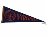 Virginia Cavaliers Academia Pennant 12X30 Soft Felt Wool Vtg - $19.75