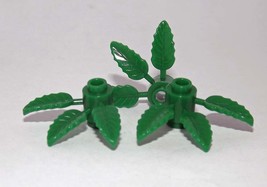 Gift Minifigure Plant dark Green set of 3 brick pieces Fast Ship - $46.55 MXN