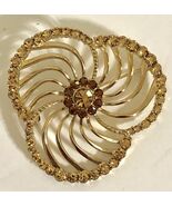 Vintage Jewelry Gold Tone Signed Lc Liz Claiborne Rhinestone Brooch Pin ... - €11,99 EUR