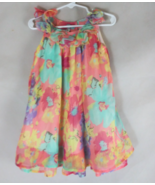 Blueber Boulevard Bright Colorful Floral Sleeveless Dress With Ruffle Co... - $147.56 MXN