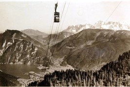 Feuerkogel cable car Ebensee Austria  cityscape  Alps postcard 1930&#39;  - unposted - $11.89