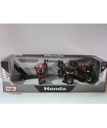 NEW MAISTO 1:12 Scale Honda Motorbike Set of 3 Diecast Metal Motorcycle ... - £25.76 GBP