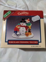 1994 Lemax Dickensvale Porcelain Finishing Touches Children Build Snowman #43115 - £9.47 GBP