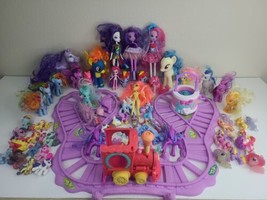 My Little Pony 50+ Figures + Train Lot MLP Friendship Express, Equestria Girls, - £77.89 GBP