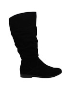 Style &amp; Co. Womens 11 M Black Kelimae Faux Suede Slouch Mid Calf Boots N... - $29.39