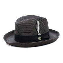 Men Bruno Capelo Summer Spring Soft Straw Style Hat Godfather GF200 Black image 3