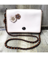 COACH Upcrafted Dinky Tea Rose Purse Chalk Shoulder Crossbody Bag Customized - €169,84 EUR