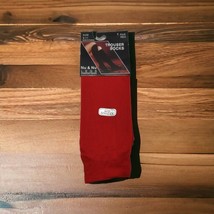 Nu &amp; Nu Legs Comfort Band Trouser Socks Size 9-11 Color RED with Spandex  - $7.75