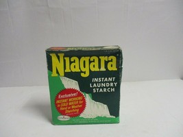 Vtg Niagra Instant Laundry Starch Cardboard Box Advertising Falls Household  - £13.17 GBP