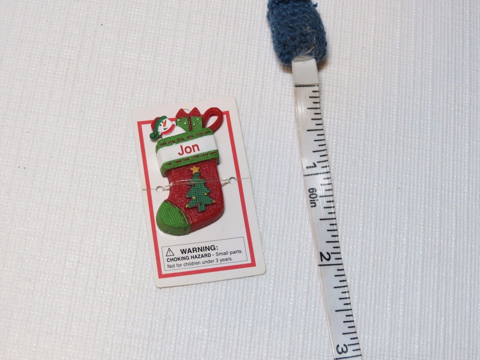 Primary image for Itsy Bitsy Stocking Ornament name Jon NEW MINI Ganz personalized Christmas gift
