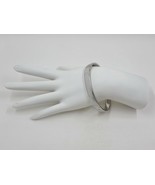 Inori Faith White Epoxy Stainless Steel &amp; CZ Bangle Bracelet - $41.16 CAD