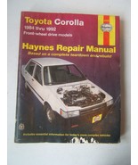 Toyota Corolla Haynes Repair Manual 1984-1992 Front Wheel Drive Models S... - $15.36