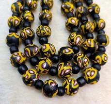 Art Deco Venerano Moretti Millefiori Stil Auge Glasperlen große schwere ... - $59.62