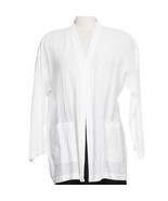 EILEEN FISHER White Organic Cotton Gauze Boxy Long Jacket XL - $136.16 CAD