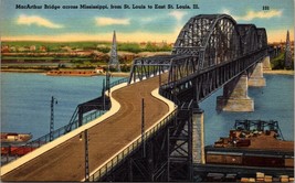 MacArthur Bridge from St. Louis to East St. Louis IL Postcard PC33 - £3.92 GBP