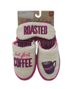 Dearfoams Women's but First Coffee Slippers w/ Eye Mask (L 9/10) - $26.13