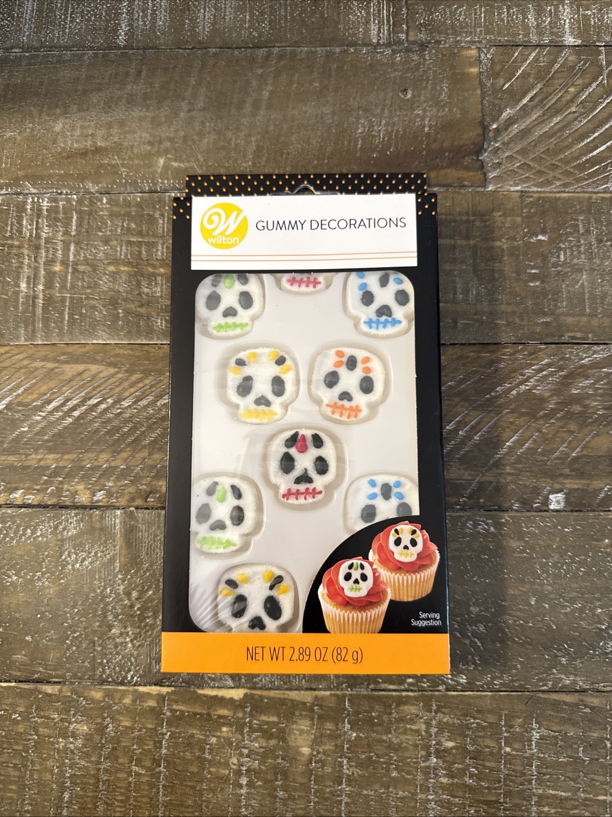 White Skull Gummy Decorations 10 Ct Wilton Halloween - $12.75