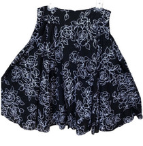 Jones of New York Black White Floral A line skirt Size 14 - £17.16 GBP