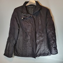 Calvin Klein Womens Puffer Coat Large Black With Pockets Performance - $22.99