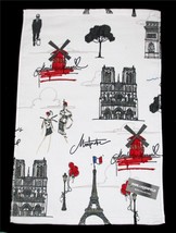 Karl Lagerfeld Paris Theme Eiffel Tower Triumph Arch Script Trees HAND Towel NWT - £12.78 GBP