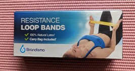 Resistance Loop Exercise Bands with  Instruction Guide &amp; Carry Bag, Set of 5 - £10.11 GBP