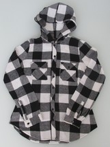 Polly &amp; Esther Girls/Youth Cotton Flannel Hoodie Shirt Size Medium - £10.96 GBP
