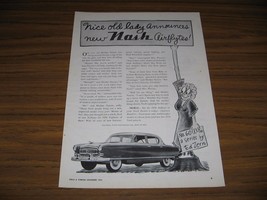 1953 Print Ad Nash Airflyte Cars No. 60 in Series by Ed Zern - $9.04