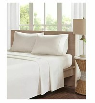 Madison Park Percale 3-PC Twin Cotton Sheet Set-Ivory T4102769 - £39.14 GBP