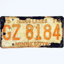 1974 United States Minnesota Lakes Passenger License Plate GZ 8184 - $242.56 MXN