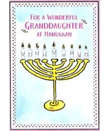 For AS Wonderful Granddaughter At Hanukkah - HANUKKAH GREETING CARD - 73763 - $2.79