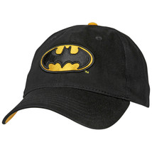 Batman Classic Symbol Curved Brim Adjustable Dad Hat Black - £23.90 GBP